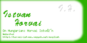 istvan horvai business card